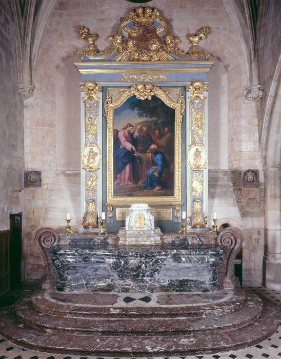 Maître-autel, retable, tableau : Remise des clés à saint Pierre