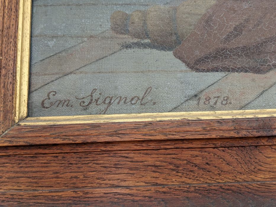 tableau : la Justice, détail de la signature