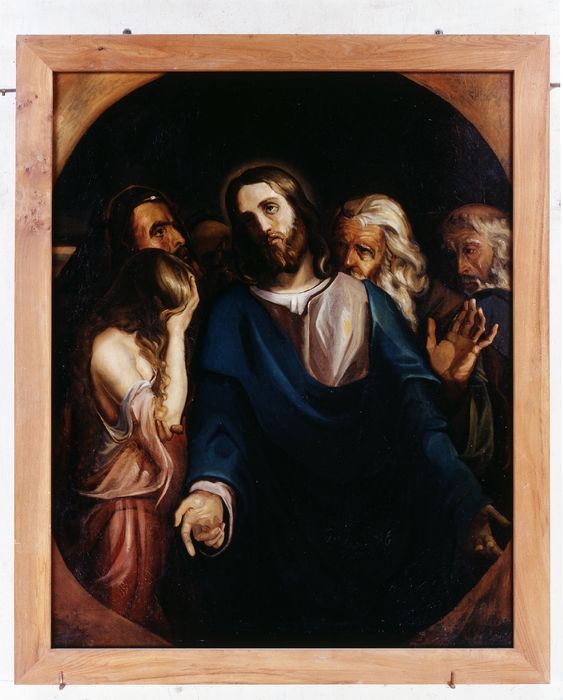 tableau : Christ et la femme adultère (le), Christ entre quatre disciples (le)