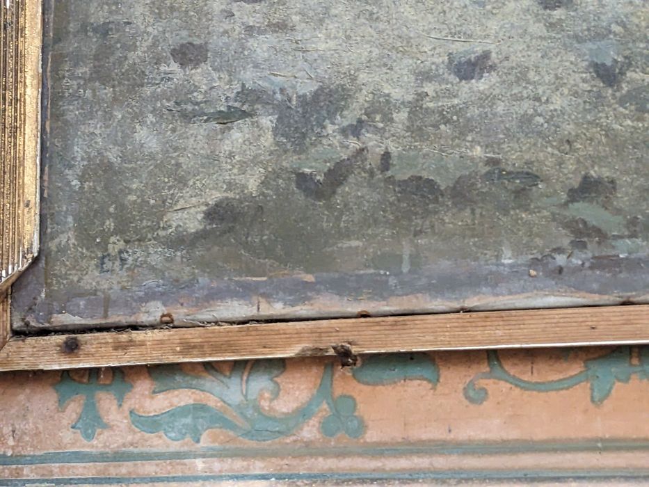 tableau : Martyr de saint Clair, détail de la signature