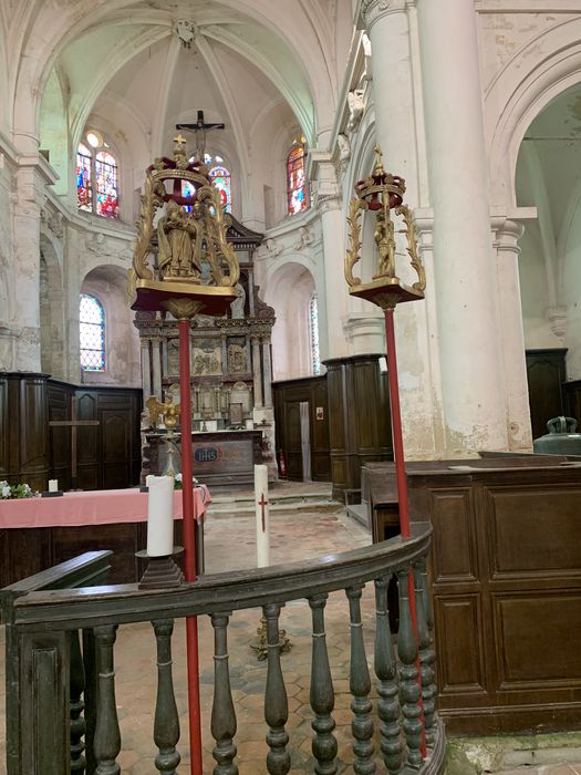 bâton de procession de confrérie : saint Didier céphalophore