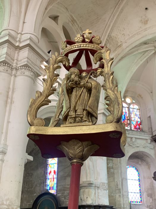 bâton de procession de confrérie : saint Didier céphalophore