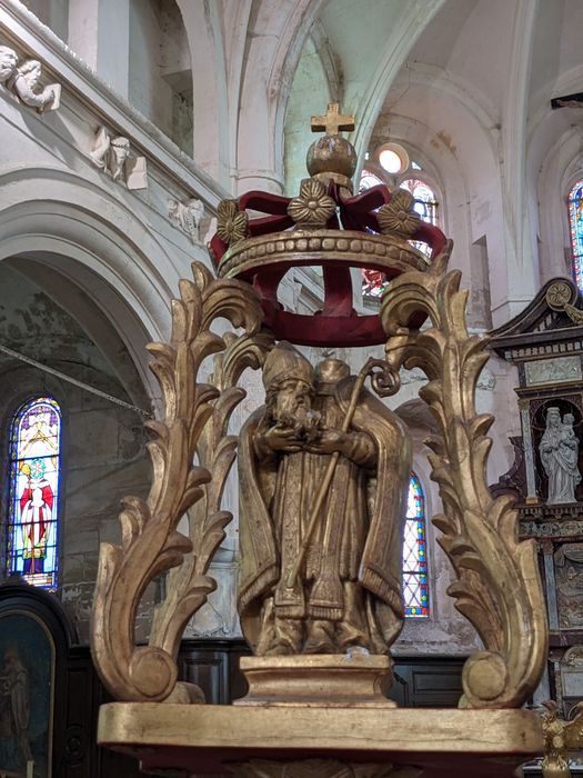 bâton de procession de confrérie : saint Didier céphalophore