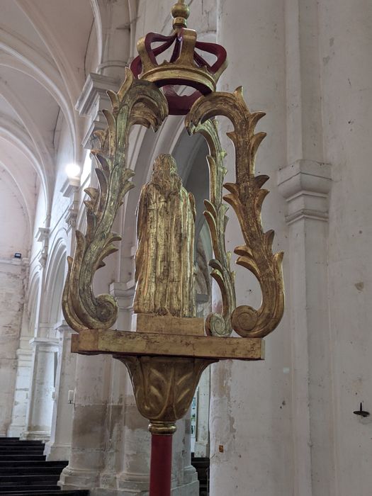 bâton de procession de confrérie : sainte Barbe