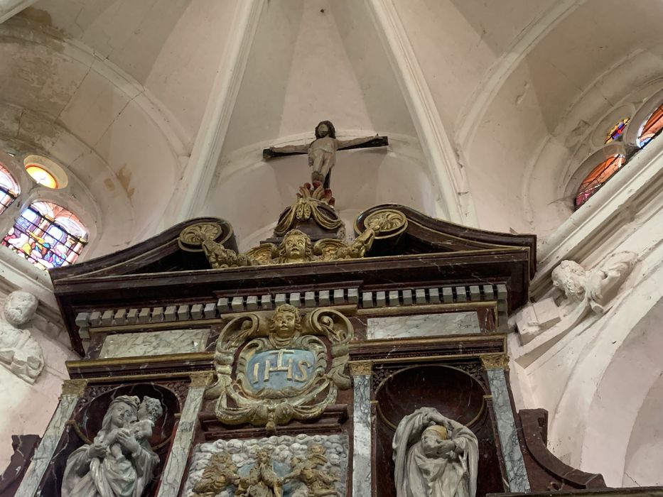 retable du maître-autel, vue partielle