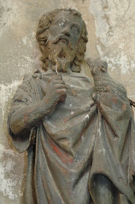 statue : saint Jean-Baptiste, vue partielle