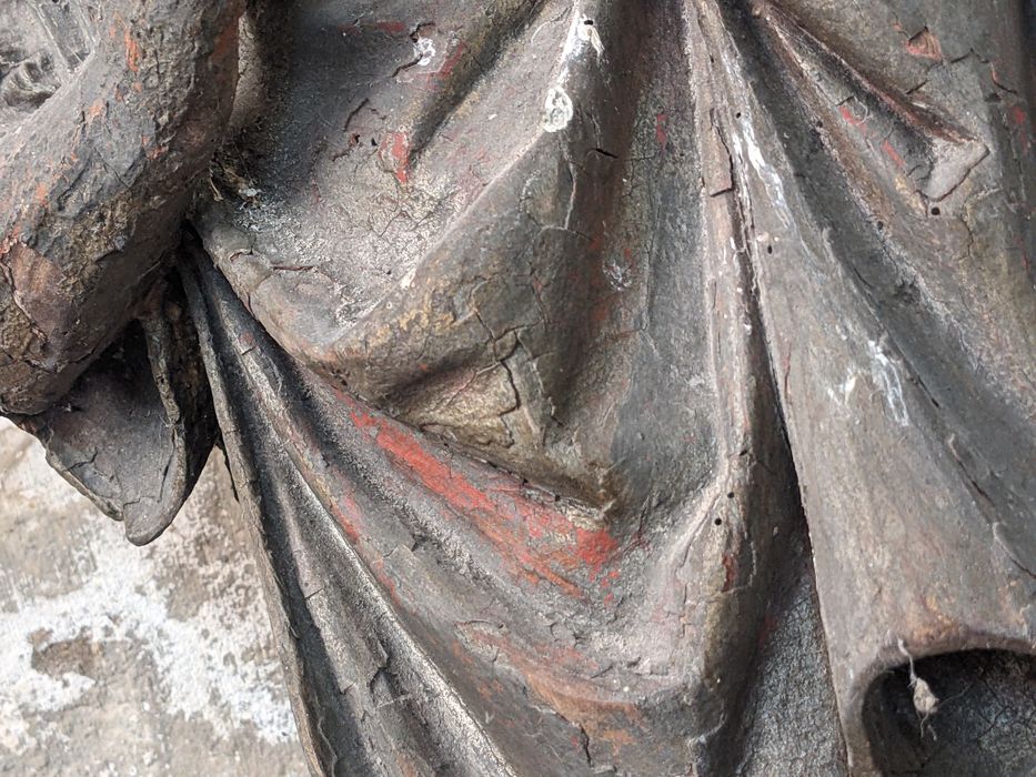 statue : saint Jean-Baptiste, détail