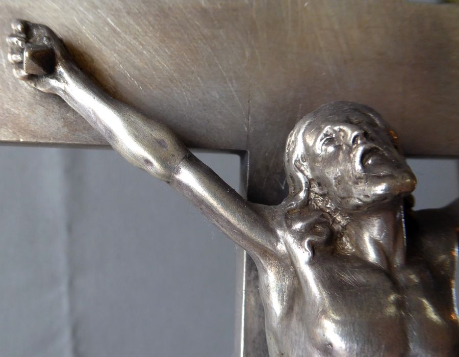 Croix d’autel. Face, tête du Christ.
