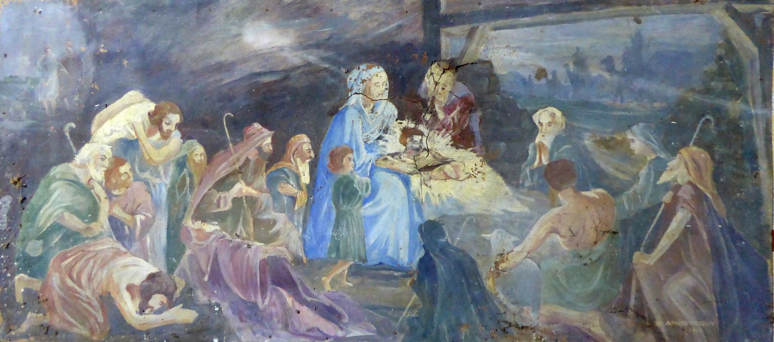 Tableau : L'Adoration des bergers, vue générale