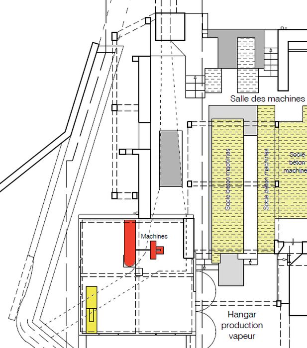 Turbine hydraulique. Plan de localisation de la turbine hydraulique.