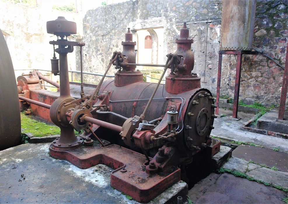 Machine à vapeur à piston. Ensemble depuis le sud-ouest.