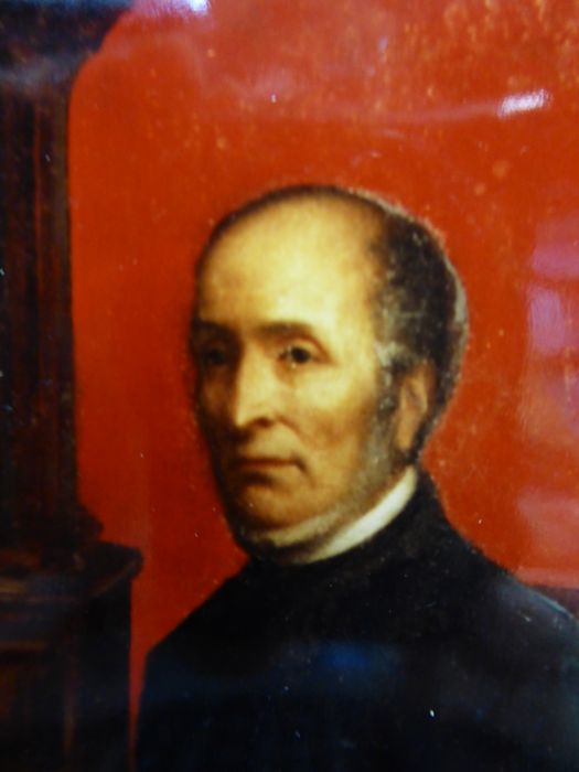 tableau : portrait de l'abolitionniste Victor Schœlcher assis, détail du visage