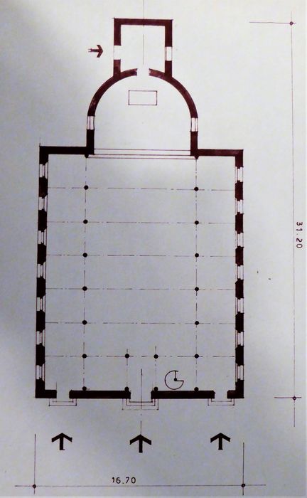 Archives des Monuments historiques : Bons Enfants, dossier de protection Monuments historiques Plan, non signé, non daté (avant 1979)