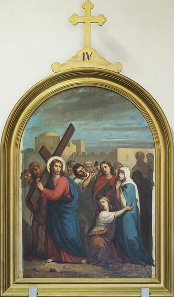 station du chemin de croix : Jésus rencontre sa mère