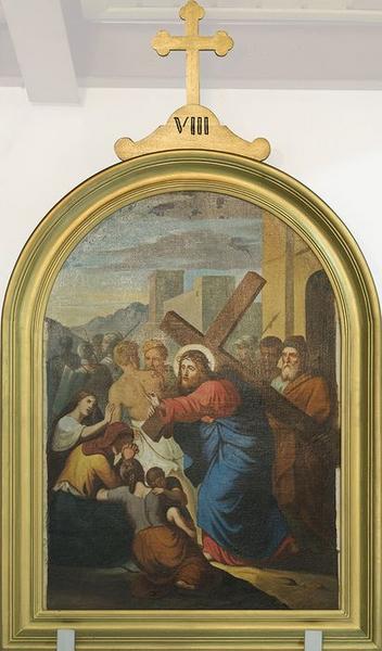 station du chemin de croix : Jésus rencontre les femmes de Jérusalem qui pleurent