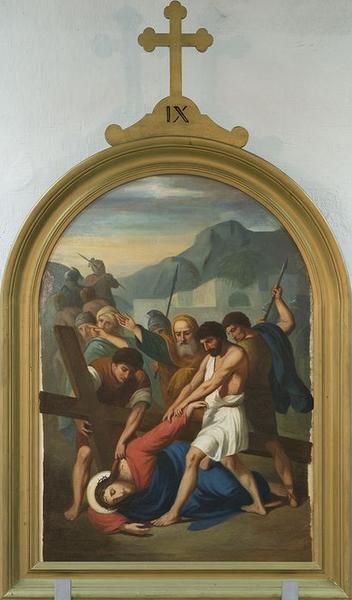 station du chemin de croix : Jésus tombe pour la troisième fois