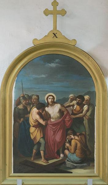 station du chemin de croix : Jésus est dépouillé de ses vêtements