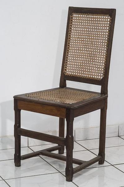 chaise de menuiserie d'assemblage, vue générale - © Ministère de la Culture (France), Conservation des antiquités et objets d'art de La Réunion, tous droits réservés