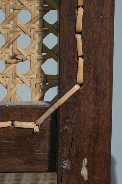 chaise de menuiserie d'assemblage, détail - © Ministère de la Culture (France), Conservation des antiquités et objets d'art de La Réunion, tous droits réservés