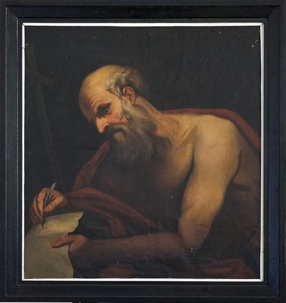 fragment de tableau : saint Jérôme, vue générale - © Ministère de la Culture (France), Conservation des antiquités et objets d'art de La Réunion, tous droits réservés