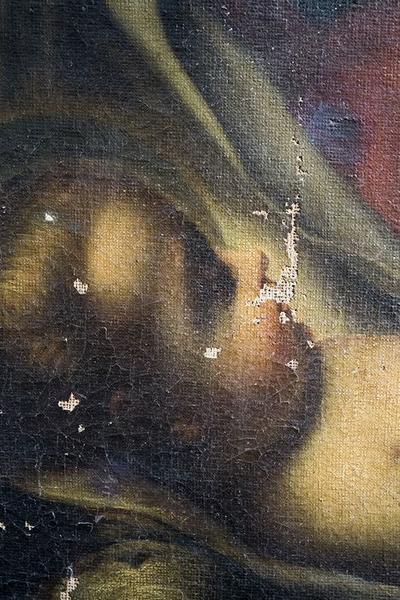 tableau : Vierge à l'enfant, détail - © Ministère de la Culture (France), Conservation des antiquités et objets d'art de La Réunion, tous droits réservés