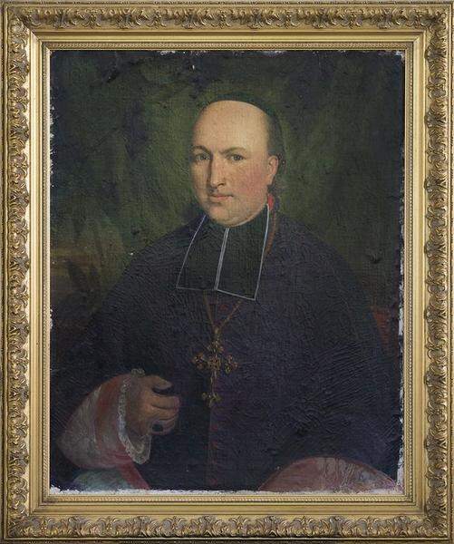 tableau : portrait d'Amand René Maupoint, évêque de 1857 à 1871, vue générale - © Ministère de la Culture (France), Conservation des antiquités et objets d'art de La Réunion, tous droits réservés