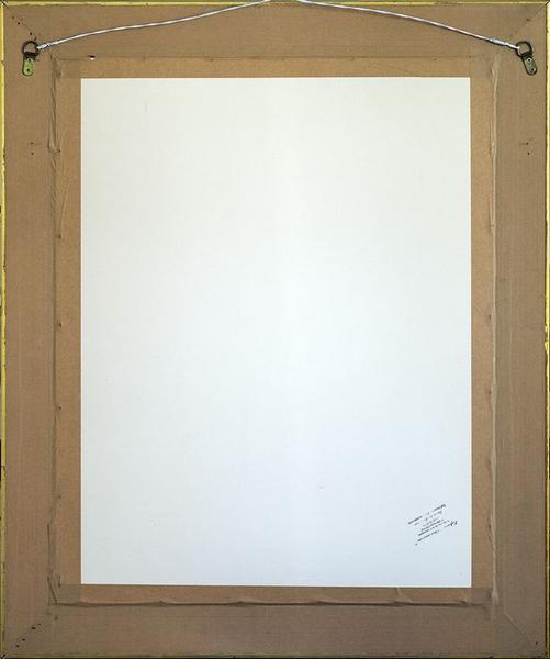 tableau : portrait d'Amand René Maupoint, évêque de 1857 à 1871, vue générale du revers - © Ministère de la Culture (France), Conservation des antiquités et objets d'art de La Réunion, tous droits réservés