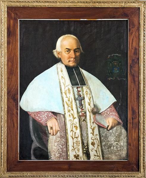 tableau : portrait de Dominique Joseph Coldefy, évêque de La Réunion de 1881 à 1887, vue générale - © Ministère de la Culture (France), Conservation des antiquités et objets d'art de La Réunion, tous droits réservés