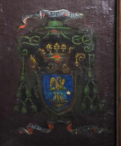 tableau : portrait de Dominique Joseph Coldefy, évêque de La Réunion de 1881 à 1887, détail - © Ministère de la Culture (France), Conservation des antiquités et objets d'art de La Réunion, tous droits réservés