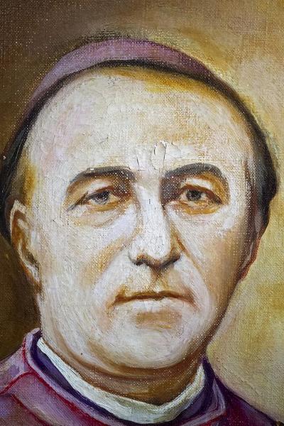 tableau : portrait de Jacques Paul Antonin Fabre, évêque de la Réunion de 1893 à 1917, détail - © Ministère de la Culture (France), Conservation des antiquités et objets d'art de La Réunion, tous droits réservés