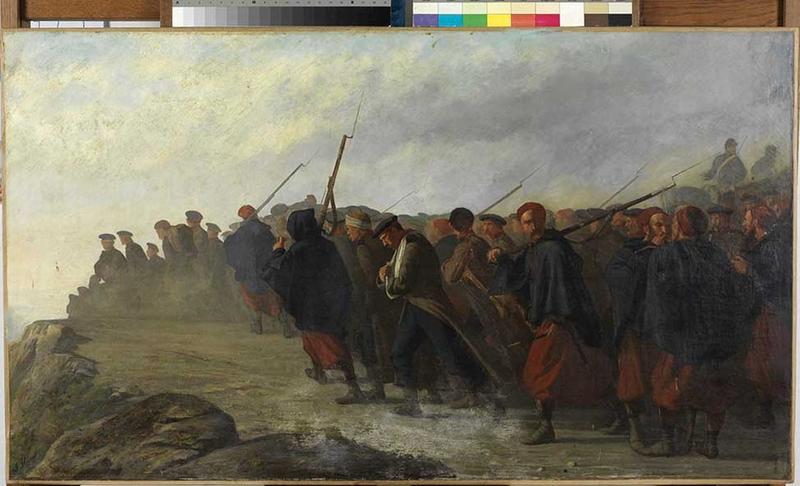 Tableau : Scène militaire