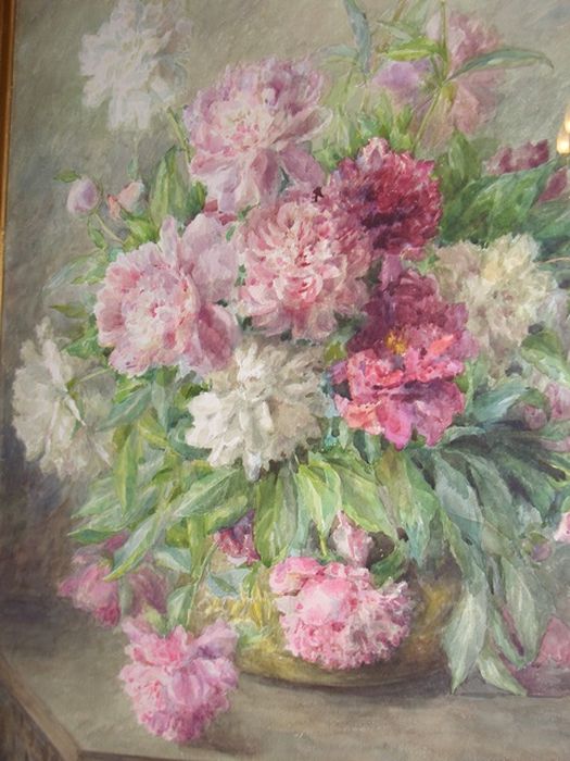 tableau : pivoines