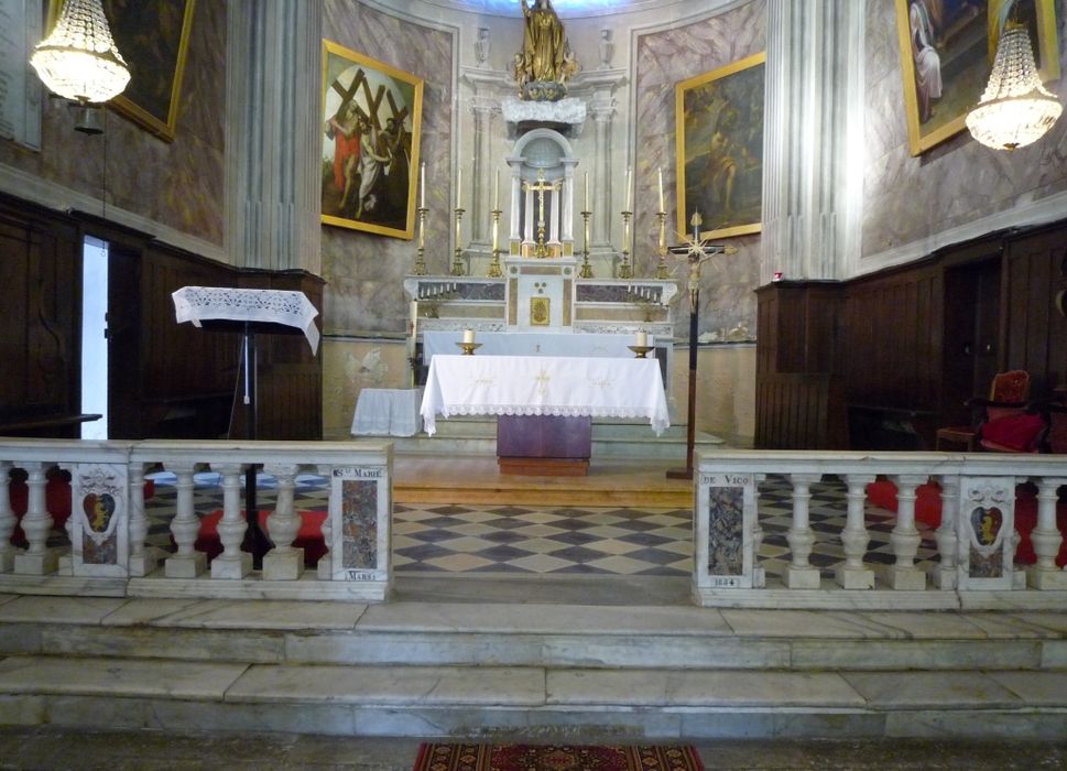 Maître-autel, retable et exposition néo-classique - © Ministère de la Culture (France), Conservation des antiquités et des objets d'art de Corse, tous droits réservés