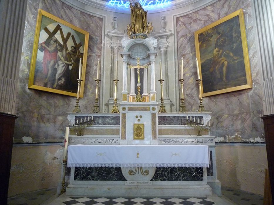 Maître-autel, retable et exposition néo-classique - © Ministère de la Culture (France), Conservation des antiquités et des objets d'art de Corse, tous droits réservés