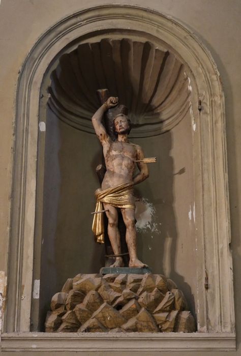 Statuette : Saint-Sébastien - © Ministère de la Culture (France), Conservation des antiquités et des objets d'art de Corse, tous droits réservés