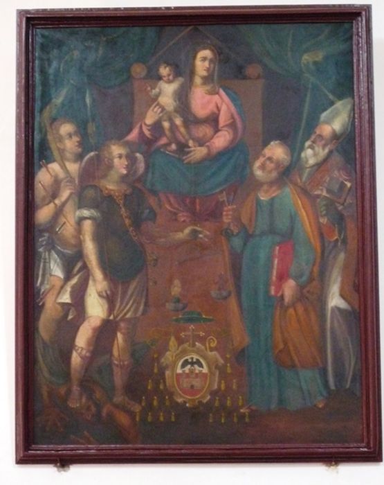 tableau : La Vierge entre des Saints