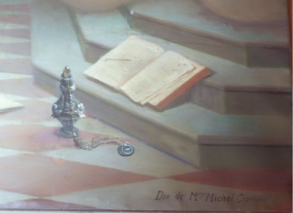 tableau : Donation du Rosaire, détail