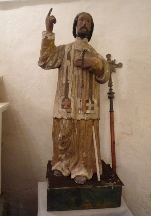 Statue : Saint François-Xavier - © Ministère de la Culture (France), Conservation des antiquités et des objets d'art de Corse, tous droits réservés