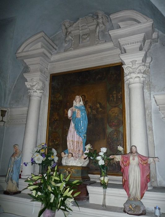 tableau : Donation du Rosaire,vue partielle - © Ministère de la Culture (France), Conservation des antiquités et des objets d'art de Corse, tous droits réservés