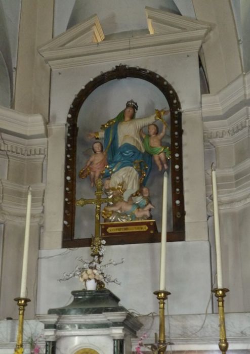 haut-relief : Vierge de l'Assomption ou Notre-Dame du Rosaire - © Ministère de la Culture (France), Conservation des antiquités et des objets d'art de Corse, tous droits réservés
