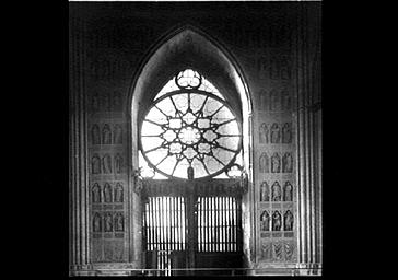 REVERS DU MUR DE LA FACADE OUEST, VUE DE L'INTERIEUR