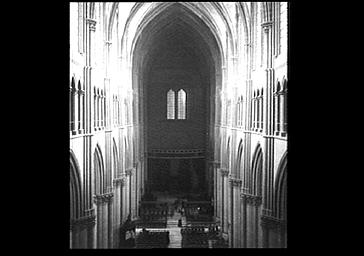 FUNERAILLES DU CARDINAL LUCON, VUE DE L'INTERIEUR VERS L'OUEST