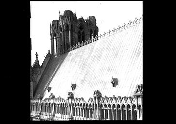 Toit de la nef vu du bras sud du transept