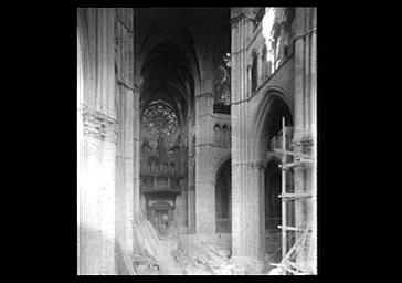 Chantier, bras nord du transept