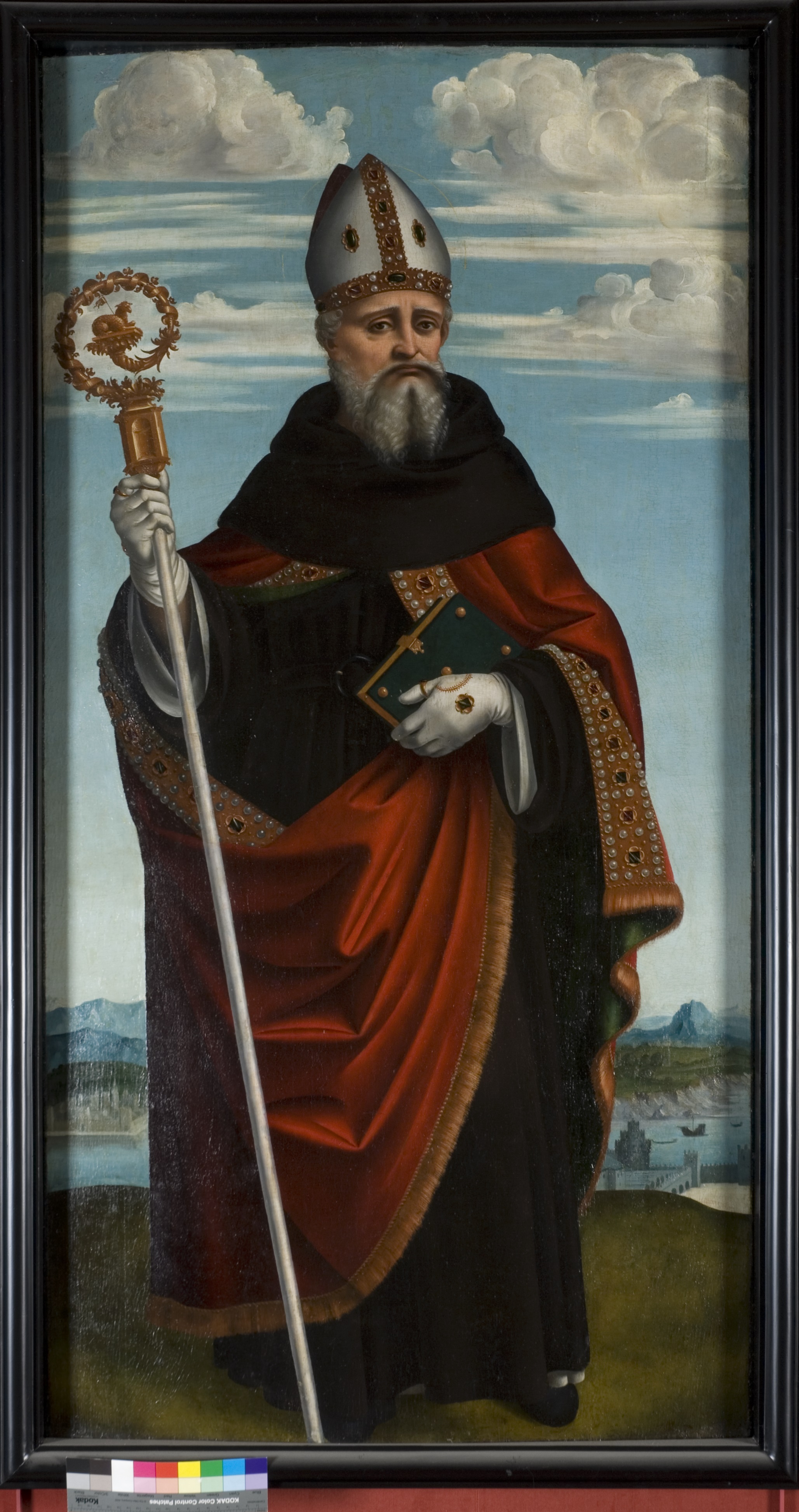 Saint Augustin (panneau supérieur du polyptyque "Crespi")